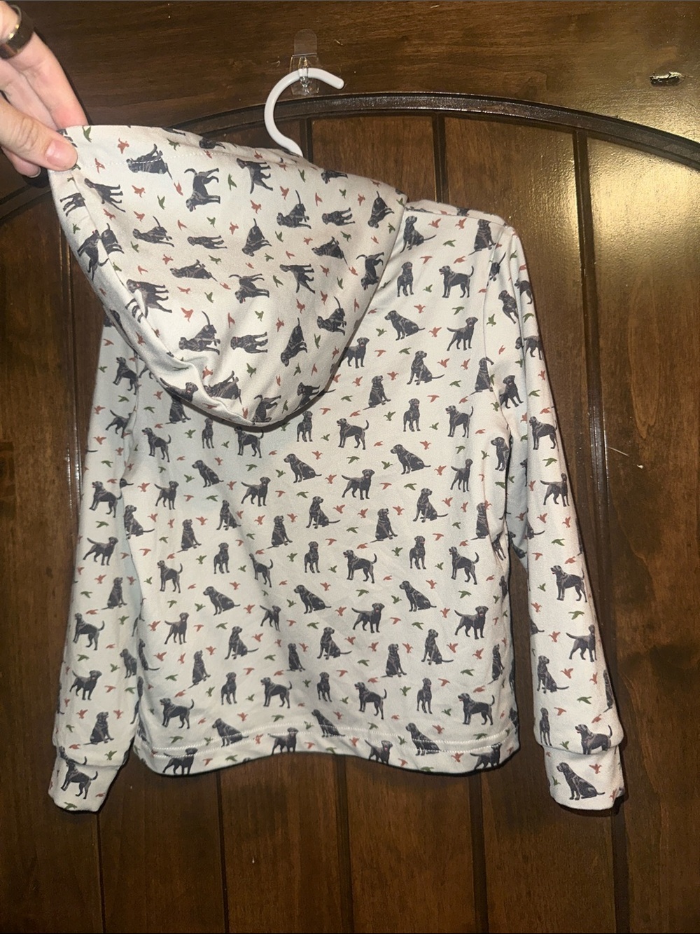 BURLEBO Youth Performance Hoodie - Ducks And Dogs - Picture 5 of 6